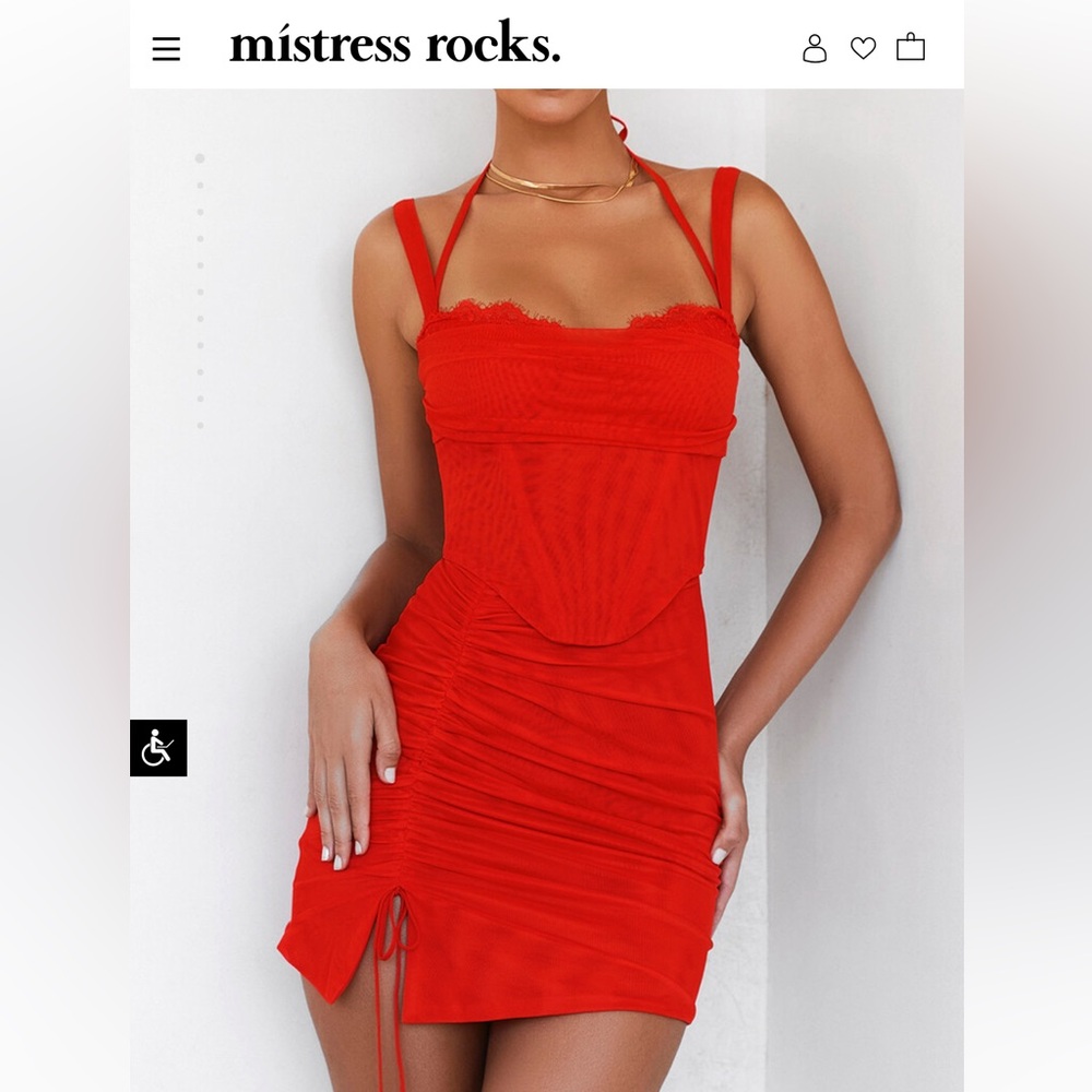 Mistress Rocks Red Corset Dress
